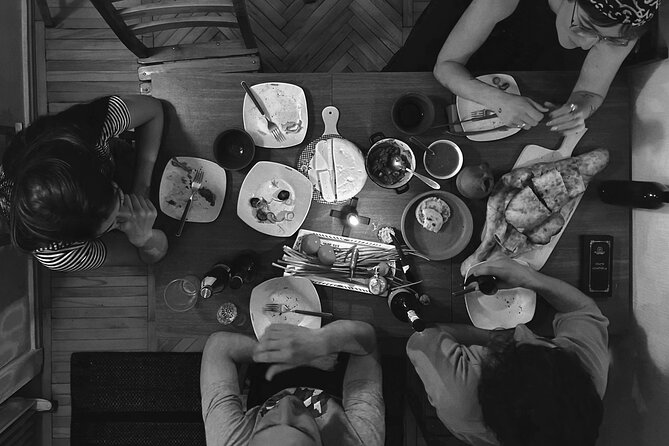 Break Bread with Kutaisi Locals - The first plates: pkhali, salad, and mchadi