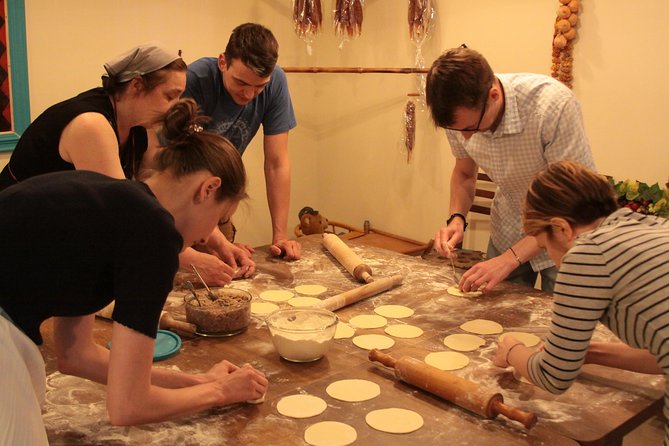 Cook True Ajarian Khachapuri and Khinkali in Highlanders Style - Folding khinkali by hand