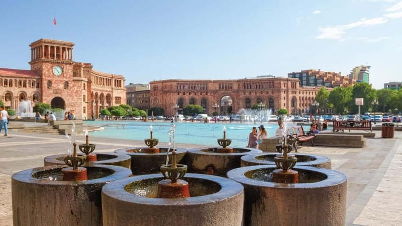 Discover Armenia from Tbilisi, Akhpat-dilijan-Sevan-Yerevan. - Republic Square and central Yerevan