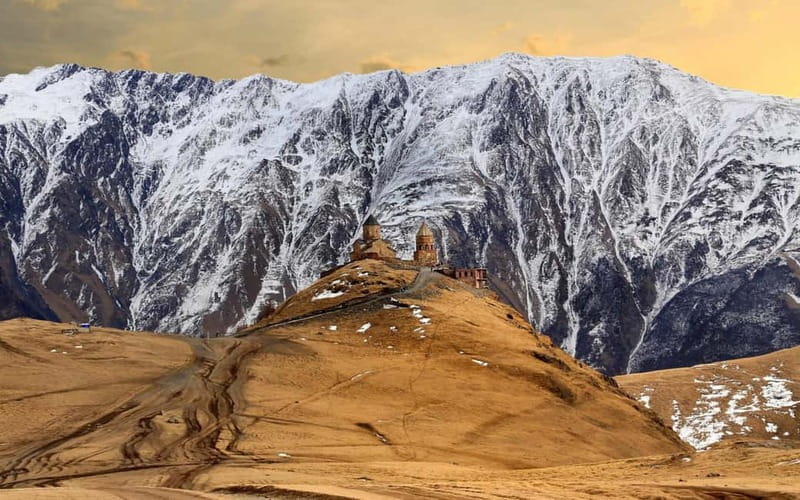 from kazbegi to Gergeti Church, Gveleti Waterfall, Dariali - Starting From Your Hotel In Kazbegi