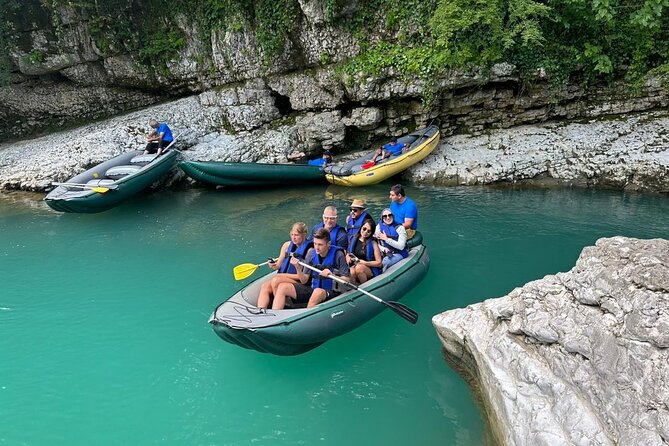 From Kutaisi:Canyons and caves tour with transfer to Tbilisi - Martvili Canyon: green water, waterfalls, and a short boat ride