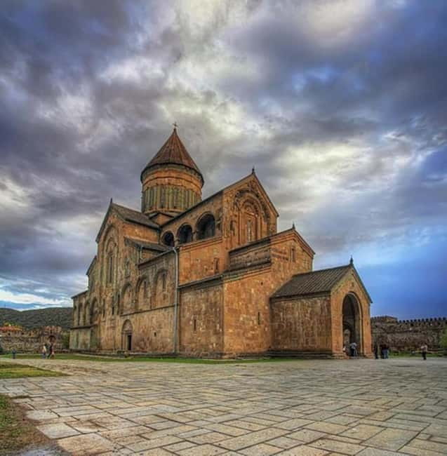 From Tbilisi:FullDay Tour to Mtskheta,Jvari,Gori&Uplistsikhe - Svetitskhoveli Cathedral in ancient Mtskheta
