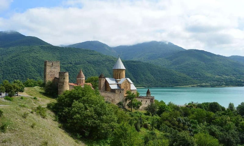 From Tbilisi; Georgian Military Road,Ananuri-Gudauri-Kazbegi - Gudauri: ski slopes, high roads, and open views
