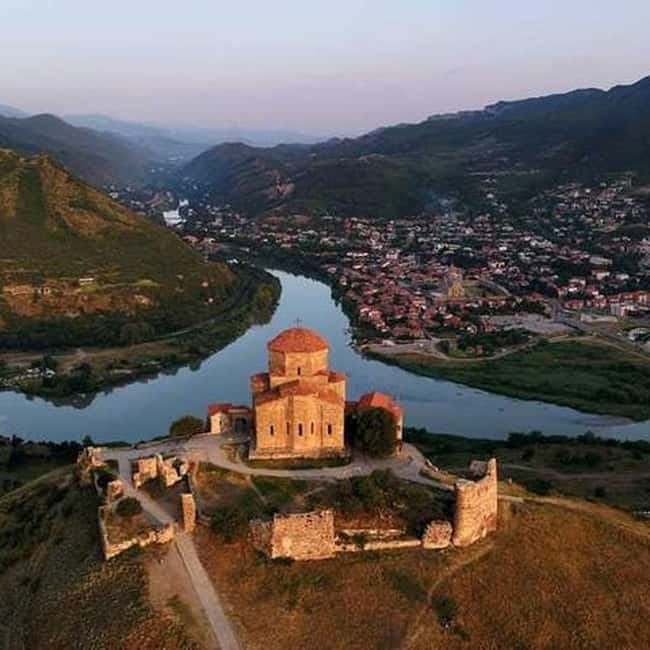From Tbilisi: Half day tour, Mtskheta, Jvari & Samtavro - Jvari Monastery and the view over Mtskheta