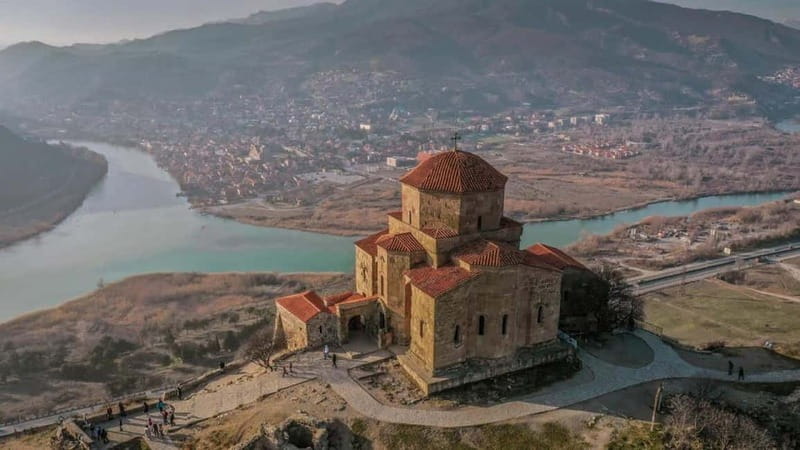 From Tbilisi: Jvari Monastery, Uplistsikhe & Mtskheta Tour - Jvari Monastery above the Mtkvari and Aragvi rivers