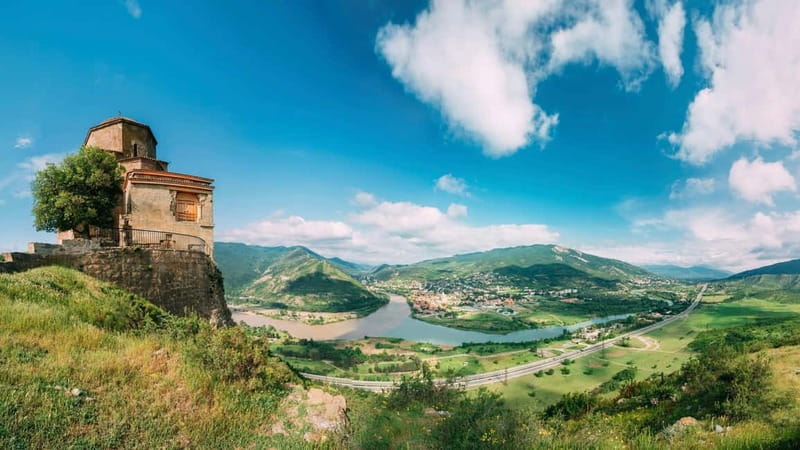 From Tbilisi:Mtskheta, and Uplistsikhe Day Trip-wine tasting - Jvari Monastery: the best panorama of the route