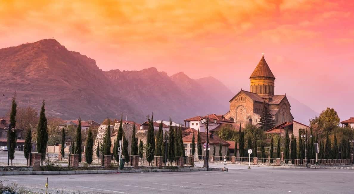 From Tbilisi: Mtskheta, Gori, and Uplistsikhe Day Trip - Jvari Monastery and the first view of Mtskheta