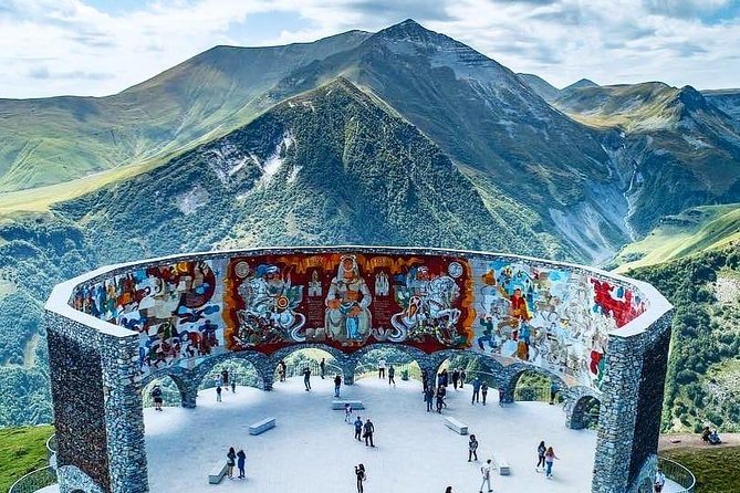 full day Kazbegi-Gudauri-jvari -from Tbilisi - Zhinvali Reservoir: water beneath the highway