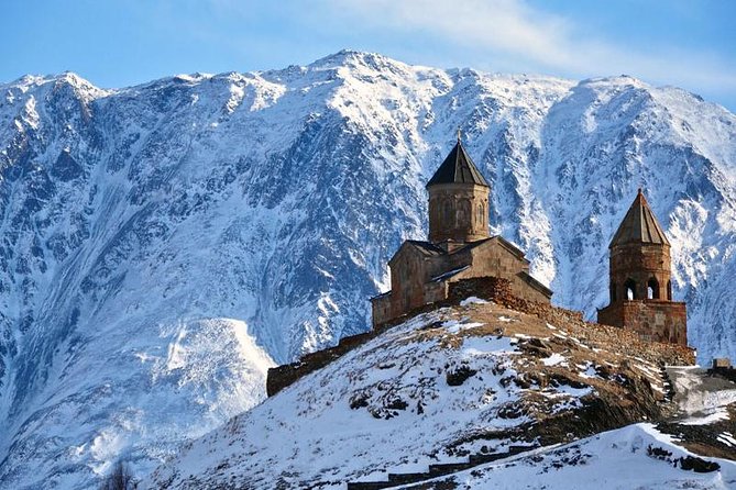 Kazbegi MOUNTAIN Tour (GLORY OF THE NATURE) + MANY NEW LOCATIONS - Jvari Church and the meeting of two rivers