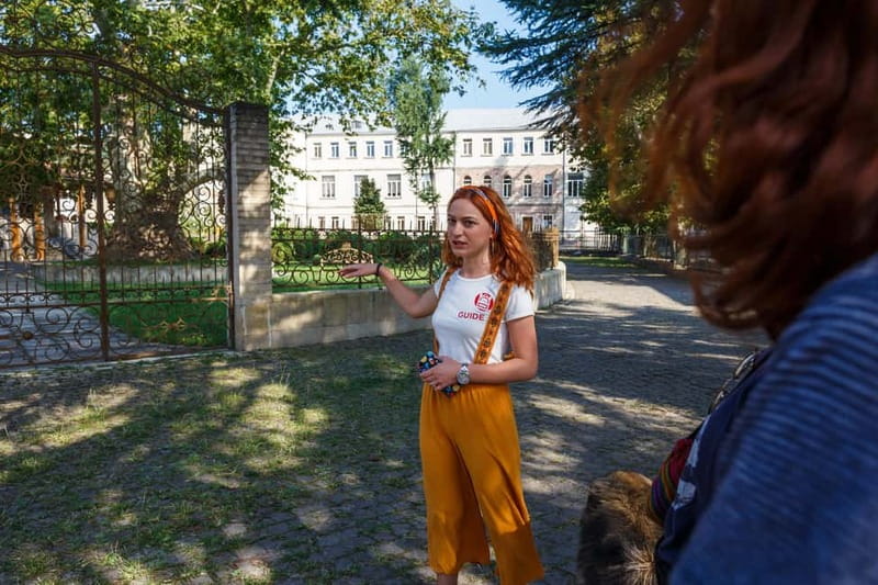 Kutaisi walking tour with A GLASS OF FINE WINE - The first gymnasium and Kutaisi’s White Bridge