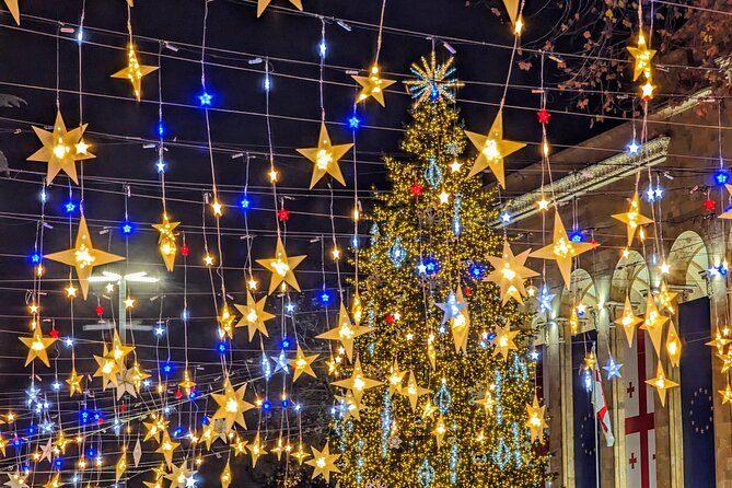 New Year in Tbilisi: Christmas Market and Hidden Gems Tour - Bazari Orbeliani shifts from decorations to food