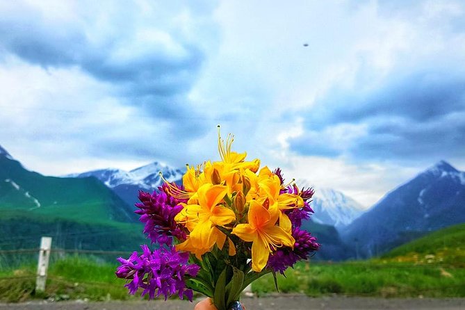 Private Full Day Tour In Kazbegi - Gudauri (Paragliding & Rafting) - The Friendship Monument above Gudauri