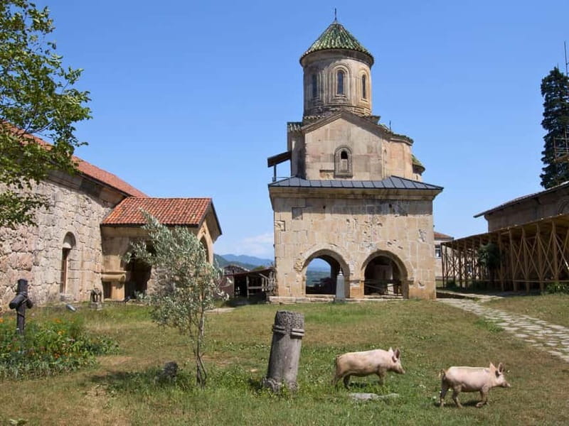 Private tour from KUTAISI: Bagrati, Gelati and Motsameta - Motsameta’s cliff setting and two brothers