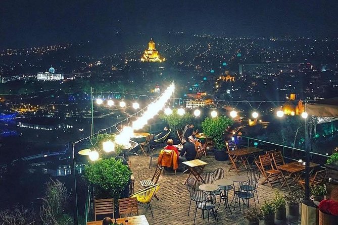 Tbilisi by Night Walking Tour - The Chreli Abano viewpoint and Abanotubani photographs