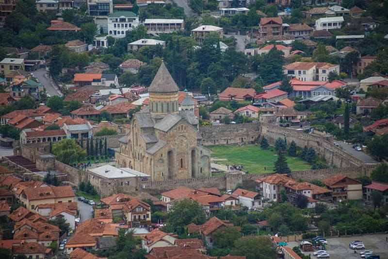 Tbilisi, Jvari & Mtskheta - One day group tour from Kutaisi - Jvari Monastery and the river view