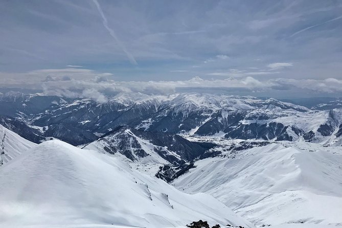 Tour to Kazbegi Ananuri Zhinvali Gudauri Full Day - Mount Kazbek and the climb to Gergeti Trinity Church