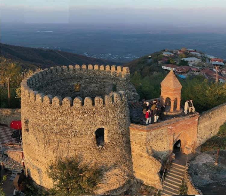 Uforgatable Kakheti Tour with wine tasting - in Georgia - Bodbe Monastery and the Alazani Valley view