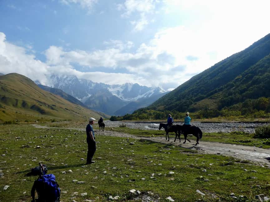 Ushguli: Horse Riding Tour to Shkhara Glacier - Starting among Ushguli’s stone towers