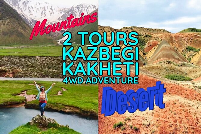 Wild Georgia 4WD PACK Adventure through Kakheti and Kazbegi 2in1 - Lunch at Oasis Club and Georgian wine at KTW